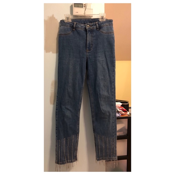 Calzedonia Jeans Dangling Rhinestone Straight Fit - Picture 6 of 7